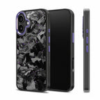 Coarse Forged Carbon Fiber Case For iPhone 16 Series– Amethyst Flakes