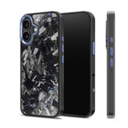 Coarse Forged Carbon Fiber Case For iPhone 16 Series– Sapphire Flakes