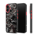 Coarse Forged Carbon Fiber Case For iPhone 16 Series– Ruby Flakes
