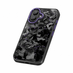 Coarse Forged Carbon Fiber Case For iPhone 16 Series– Amethyst Flakes
