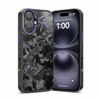 Coarse Forged Carbon Fiber Case For iPhone 16 Series– Amethyst Flakes
